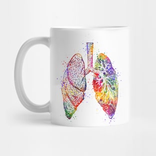 Lungs Anatomy Art Colorful Watercolor Gift Mug